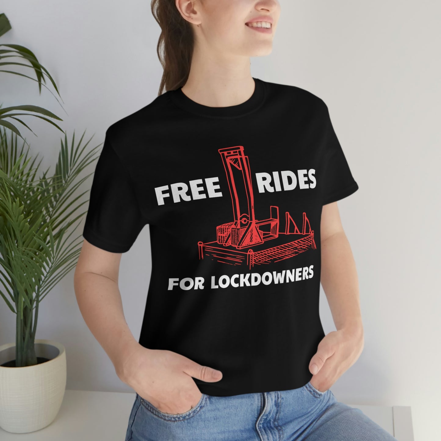 Free Rides for Lockdowners: Unisex Jersey Short Sleeve Tee