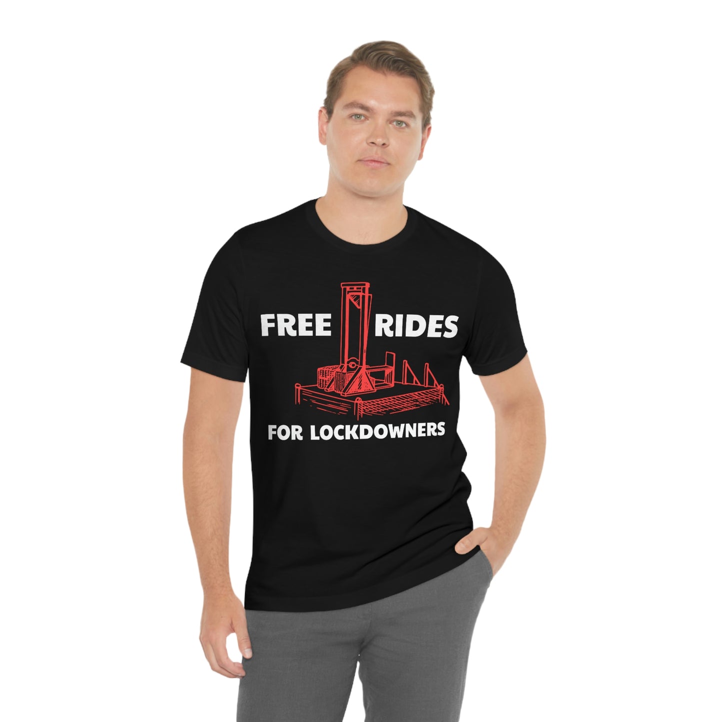 Free Rides for Lockdowners: Unisex Jersey Short Sleeve Tee