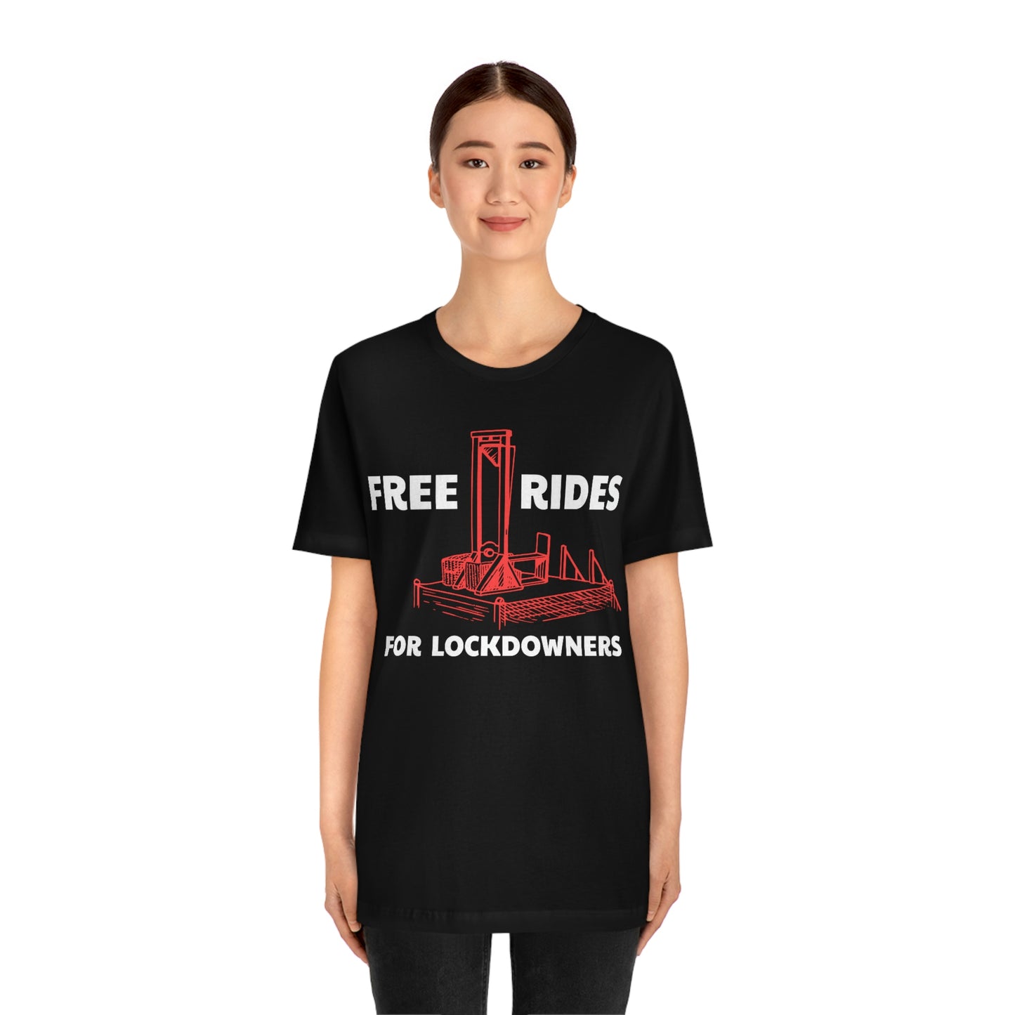 Free Rides for Lockdowners: Unisex Jersey Short Sleeve Tee